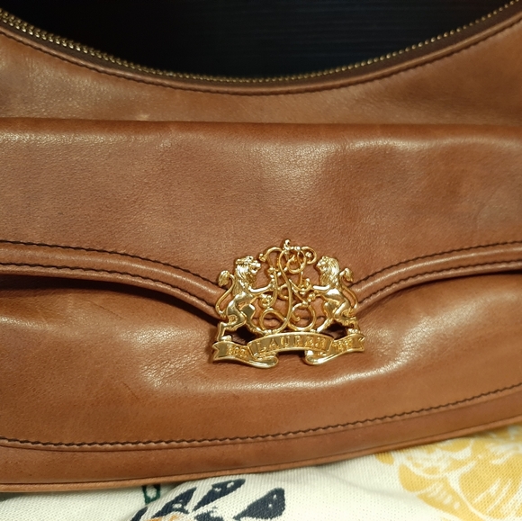 Vintage rare Ralph Lauren brown leather saddle bag purse. - Picture 4 of 11